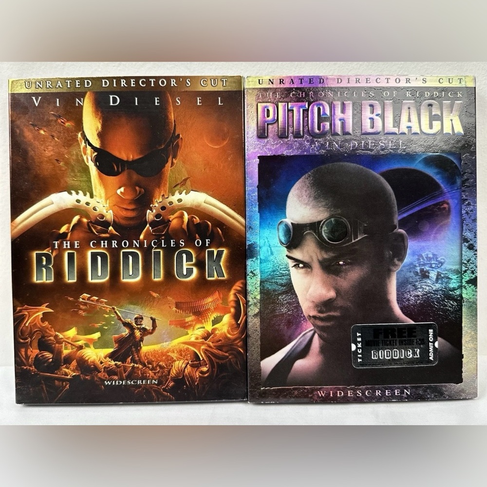 The Chronicles of Riddick + Pitch Black DVD Lot Unrated Director Cut Widescreen